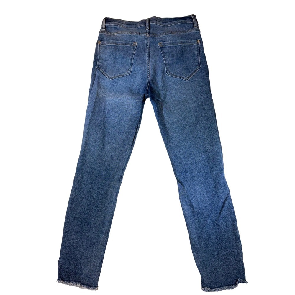 Kensie The Effortless Skinny Ankle Jeans Medium Wash Distressed Size 29 - Picture 2 of 4